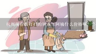 杭州现在找打扫的钟点工阿姨什么价格啊？多少钱一小时？