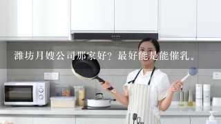 潍坊月嫂公司那家好？最好能是能催乳。