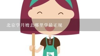 北京学月嫂去哪里学最正规