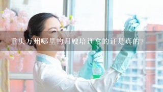 重庆万州哪里的月嫂培训拿的证是真的？