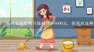 杭州女孩给猫当保姆月薪6000元，你喜欢这种安逸的工