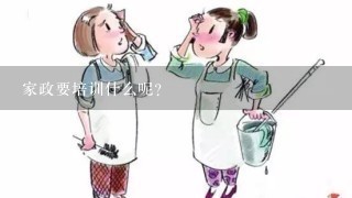 家政要培训什么呢？