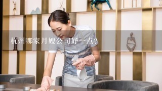 杭州哪家月嫂公司好1点？