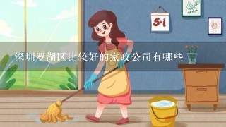 深圳罗湖区比较好的家政公司有哪些