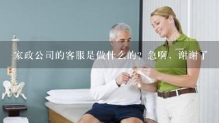 家政公司的客服是做什么的？急啊，谢谢了